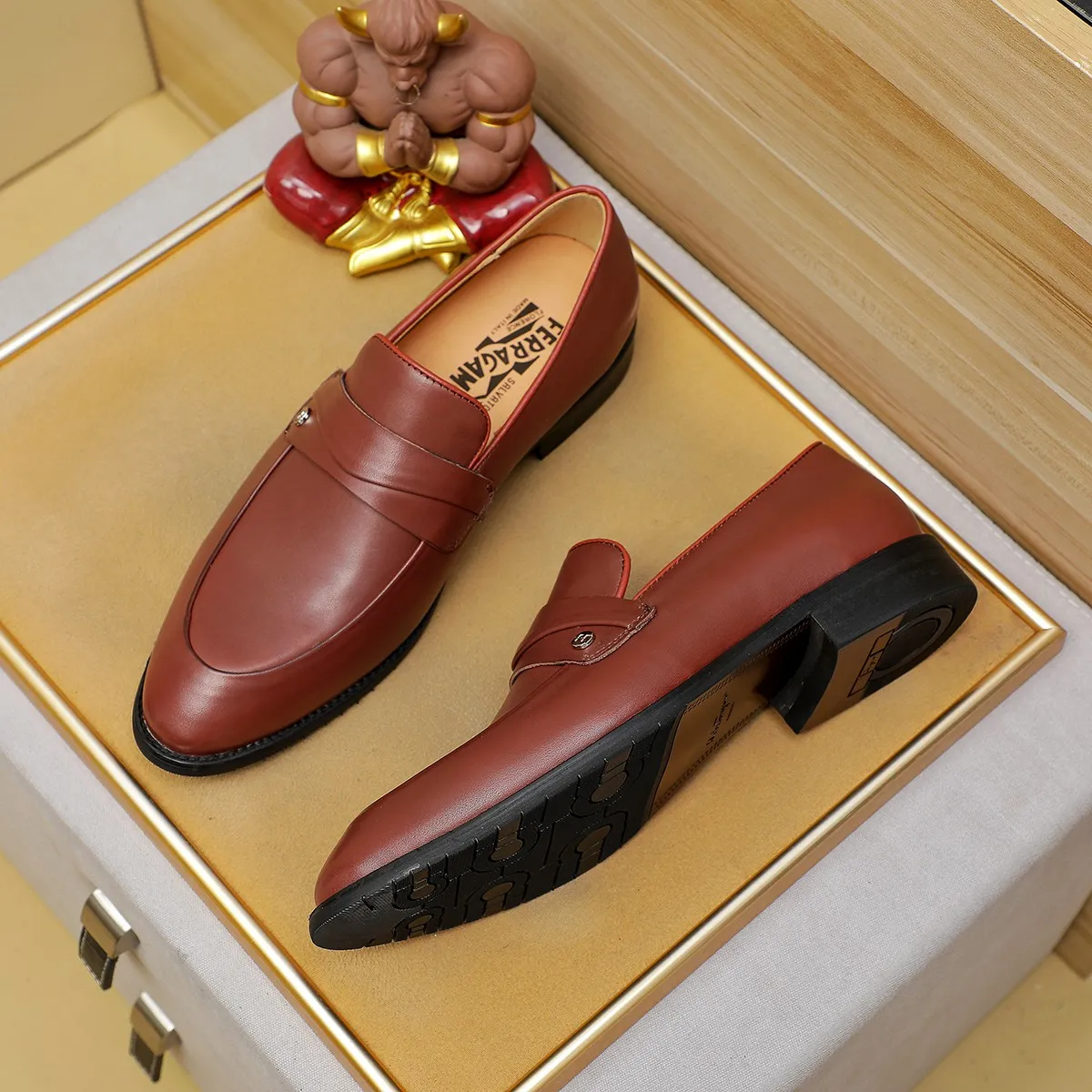 Men's shoes 💰460 Ferragamo [Ferragamo] top imported suit men's shoes 💯Original copy of the official website, product materials: selected imported embossed calfskin + luxury hardware buckle accessories ~ imported water-dyed cow 🐂 leather lining. Strong three-dimensional visual effect, original combination outsole, multiple colors available😘 Size: 39-44 (38.45.46. Customized)